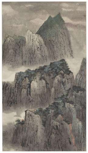 C. C. WANG (WANG JIQIAN, 1907-2003).Mountainous Landscape