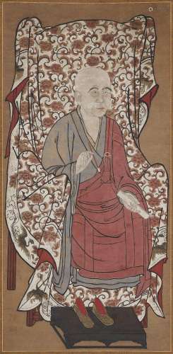 ANONYMOUS (JAPAN, 19TH CENTURY).Portrait of a Zen Master