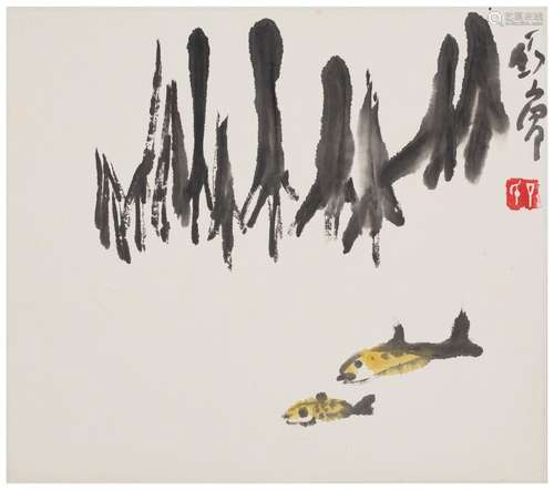 DING YANYONG (1902-1978)  Fish