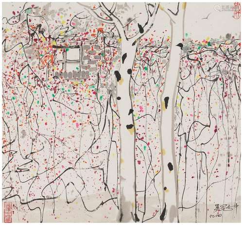 WU GUANZHONG (1919-2010)  Courtyard