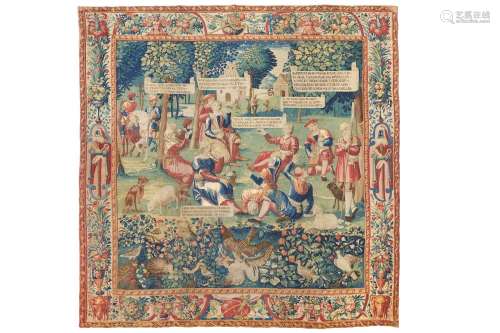 A FLEMISH PASTORAL TAPESTRY FROM 'LES AMOURS DE GOMBAULT AND...