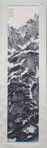 A CHINESE PAINTING OF MOUNTAINS LANDSCAPE