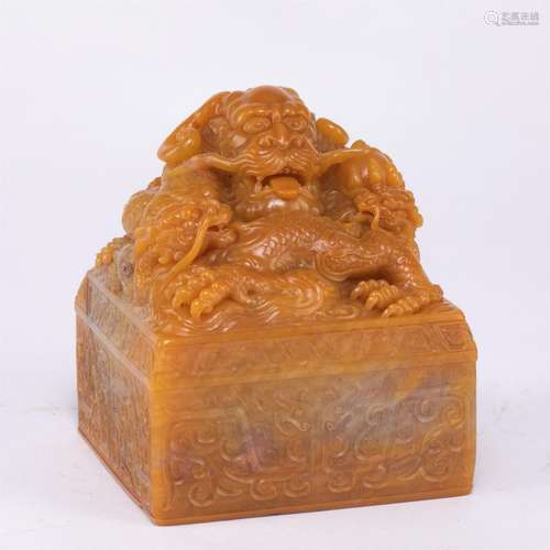 A CHINESE SOAPSTONE SEAL