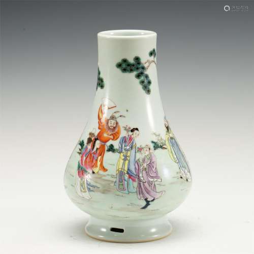 A CHINESE WHITE PORCELAIN FIGURE STORY BRUSH POT