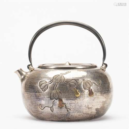 A CHINESE SILVER KETTLE