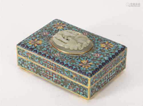 A CHINESE CLOISONNE BOX
