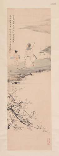 A CHINESE PAINTING OF FIGURE STORY