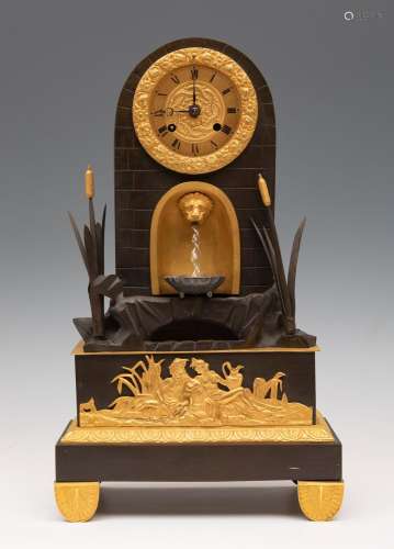 French table clock. Charles X, ca.1830.With automaton (fount...
