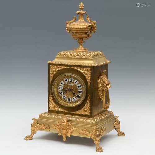Clock; Napoleon III period, late 19th century.Bronze.It has ...