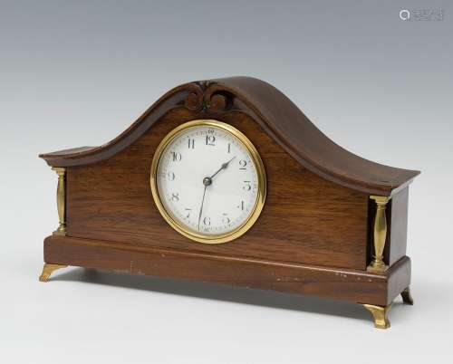 Edwardian clock; late 19th century.Wood and metal handles.Sl...