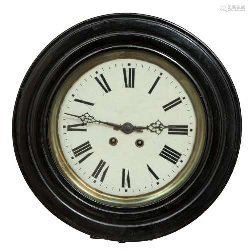 Porthole clock; late 19th century.Carved wood.Needs fine-tun...