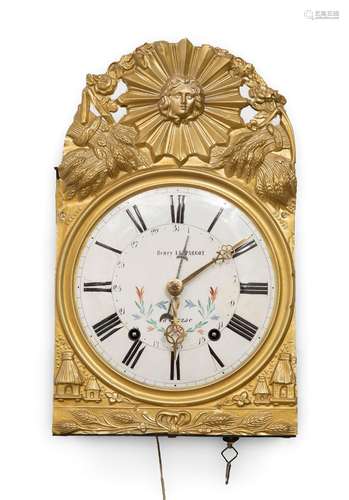 Morez clock; France, 19th century.Brass, gilt bronze and she...