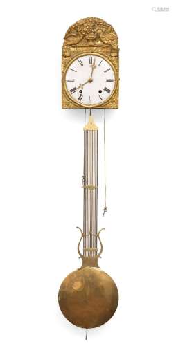 Morez clock; France, 19th century.Brass, gilt bronze and pla...