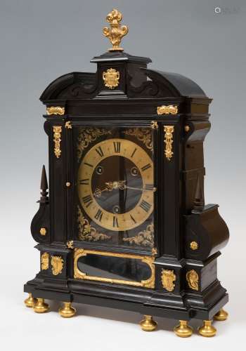 Clock; Genoese work, first quarter of the 18th century.Eboni...