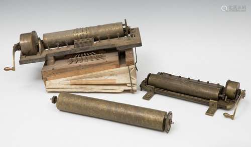 Set of two mechanisms with musical rollers; and a roller fro...