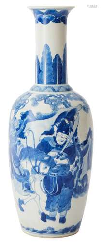 A CHINESE BLUE AND WHITE VASE