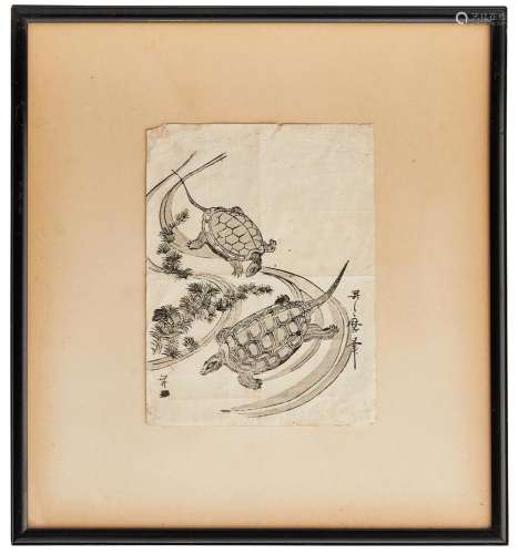 JAPANESE WOODBLOCK PRINT BY UTAMARO (1754-1806), EDO PERIOD