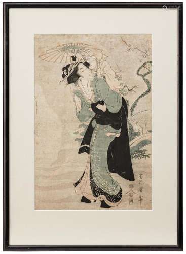 JAPANESE WOODBLOCK PRINT BY KIKUGAWA EIZAN (1787-1867)