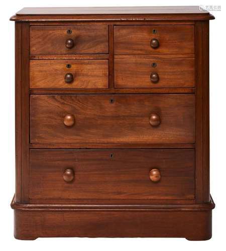 A VICTORIAN CEDAR AND MAHOGANY CHEST