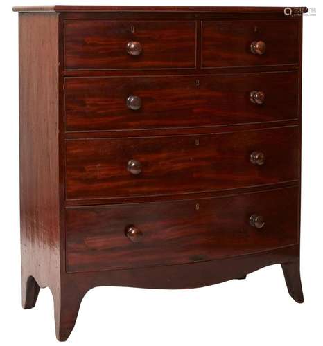 A VICTORIAN MAHOGANY BOWFRONT CHEST