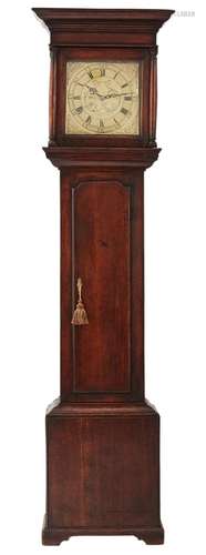 A GEORGE III OAK LONGCASE CLOCK