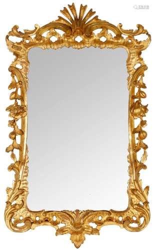 A GEORGE III GILTWOOD PIER MIRROR