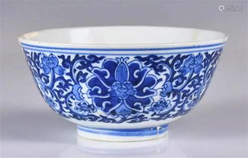 A Blue and White Bowl (Repaired)