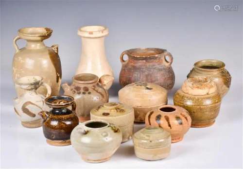 A Group of 13 Pottery Articles