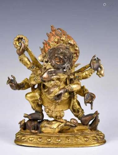 A Gilt Bronze Figure of Mahakala Qing