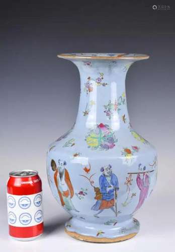 A Shiwan Coloring Porcelain Vase Qianlong Mk 19thC