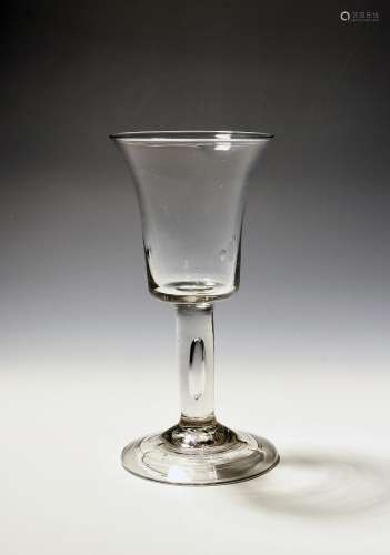 A large wine glass or goblet c.1750, the generous bucket bow...