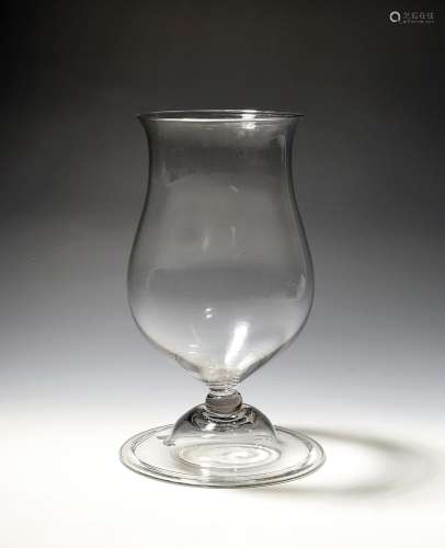 A ceremonial goblet or mixing glass c.1750, the generous bow...