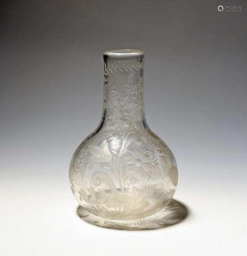 A small glass bottle or carafe of possible Jacobite signific...
