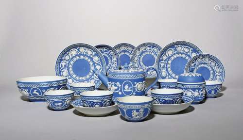 A Wedgwood Jasperware part tea service 19th century, crisply...