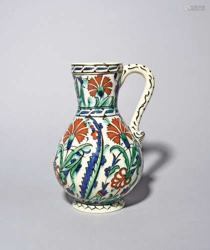 A Samson Iznik-style jug late 19th century, boldly painted i...