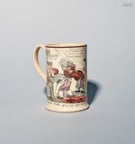 A satirical creamware mug relating to the Mary Anne Clarke s...