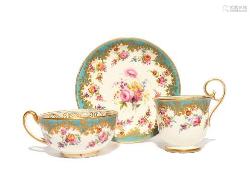 A good Nantgarw cabinet cup and saucer c.1818-20, London-dec...