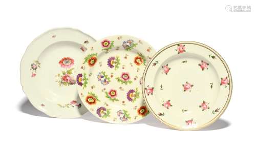 Three Swansea soup plates c.1815-20, one from the Marino Bal...