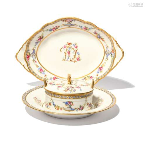 A rare Copeland buttertub and cover and dish late 19th centu...