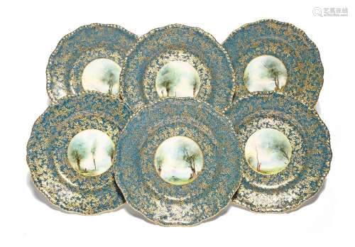 Six Royal Worcester cabinet plates date codes for 1931, all ...