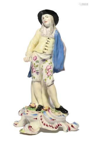 A rare Bow figure of Narcissino from the Commedia dell`Arte ...