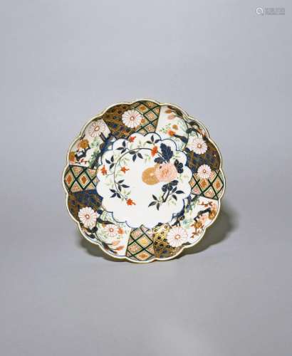 A rare Chelsea dessert plate c.1752-58, richly decorated in ...