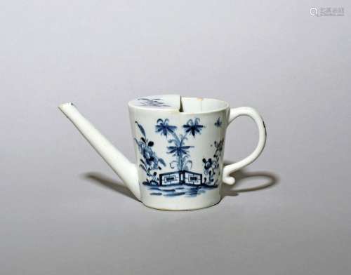A Lowestoft feeding cup c.1770, the straight-sided form pain...