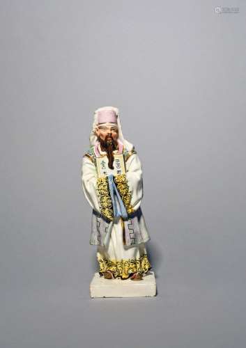 An unusual Buen Retiro figure of a Chinese sage late 18th ce...