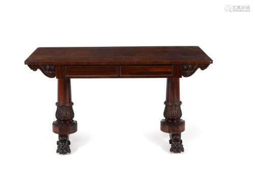 【Y】A GEORGE IV ROSEWOOD LIBRARY TABLE