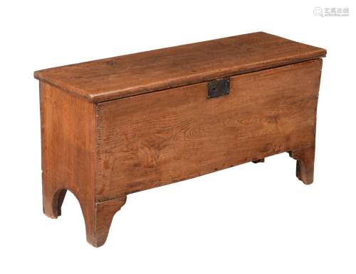 A ELM PLANK COFFER