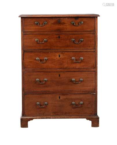 A MAHOGANY SECRETAIRE CHEST IN GEORGE III STYLE
