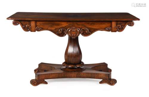 【Y】A WILLIAM IV ROSEWOOD LIBRARY TABLE