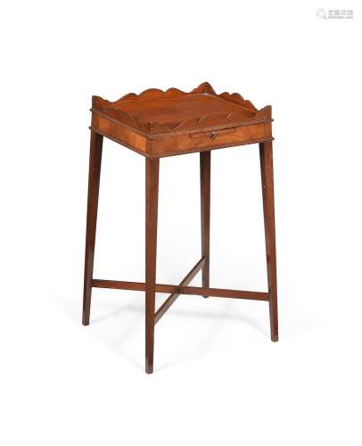 A MAHOGANY URN STAND IN GEORGE III STYLE