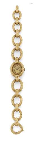 A lady's 18ct gold quartz wristwatch, by Beuche Girod, the t...